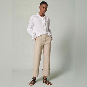 🇬🇧ME+EM Casual Straight-Leg Turn-Up Trouser